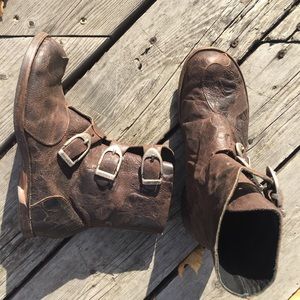 Cydwoq Future Brown Leather Buckle Boots 38 7.5 8